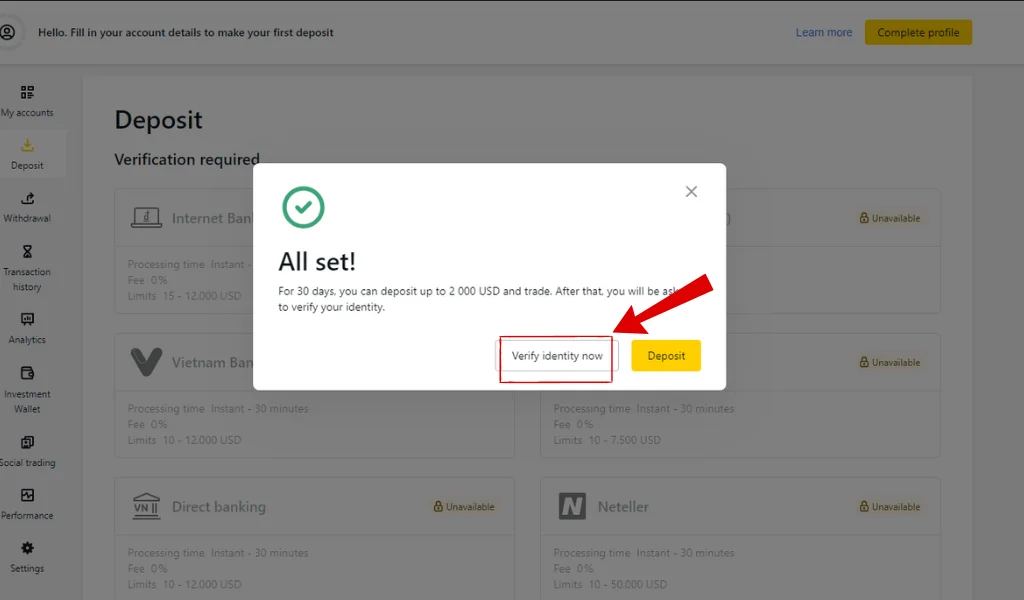 Verify your account to access all toolsすべてのツールにアクセスするにはアカウントを確認してください