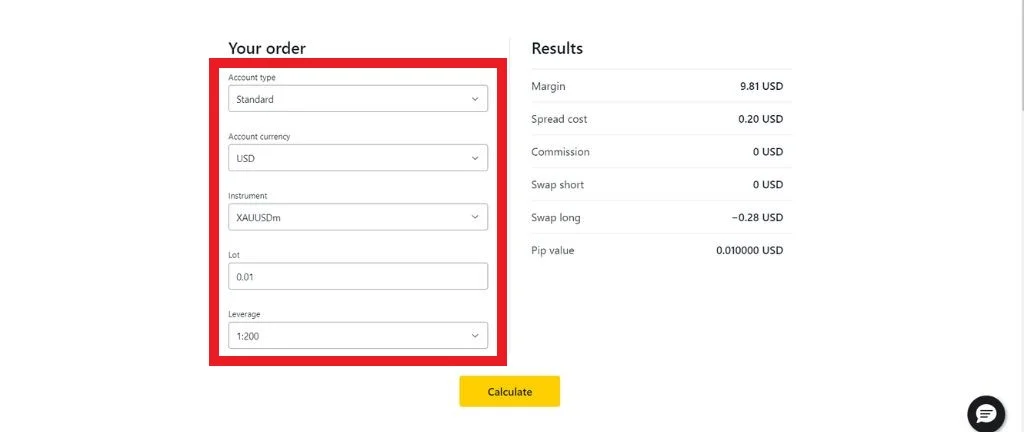 The financial calculator tool helps you automatically calculate trading order information.金融計算ツールを使用すると、取引注文情報を自動的に計算できます。