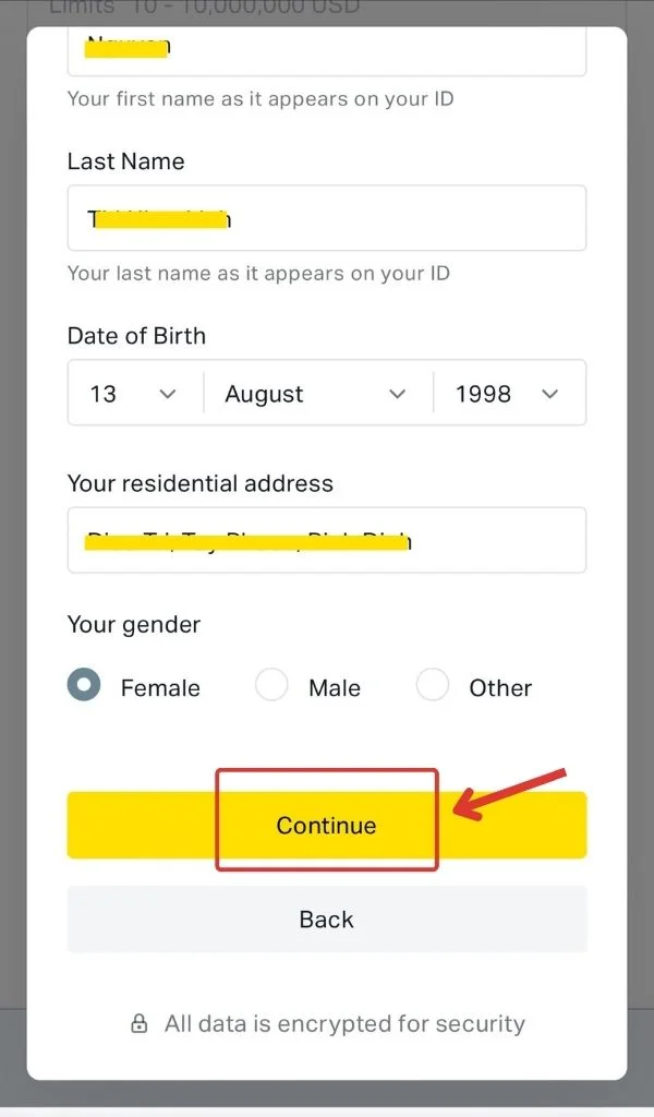 Enter the correct information正しい情報を入力してください