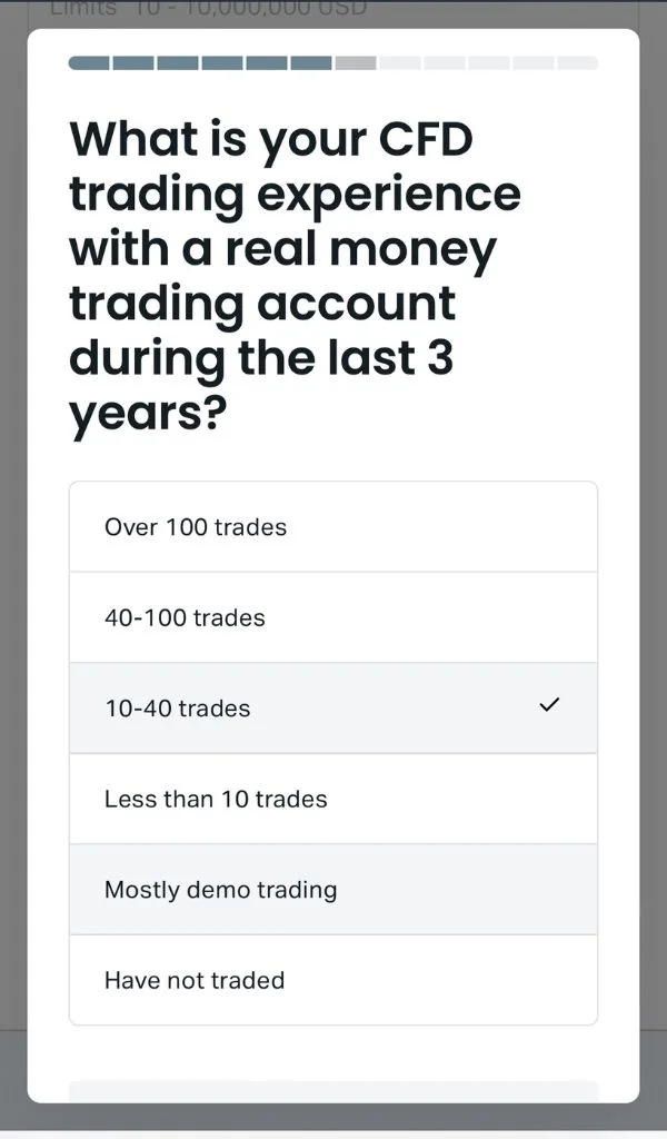 Trading Experience取引経験