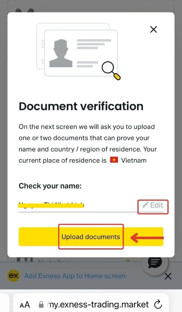 Verify Document書類の確認