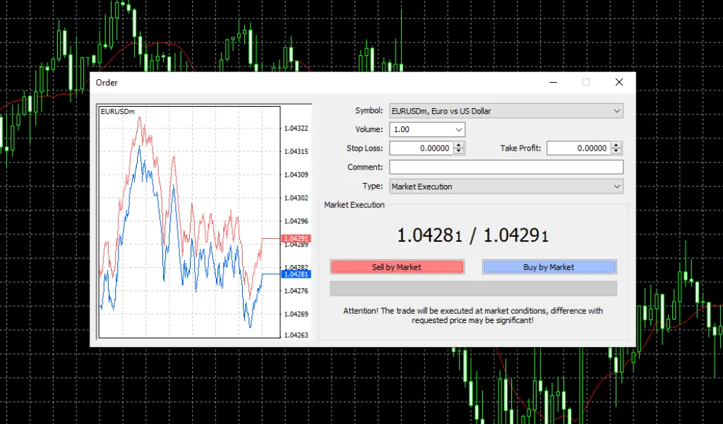 Easily open positions using the Exness MetaTrader 4 softwareExness MetaTrader 4ソフトウェアを使用して簡単にポジションを開く