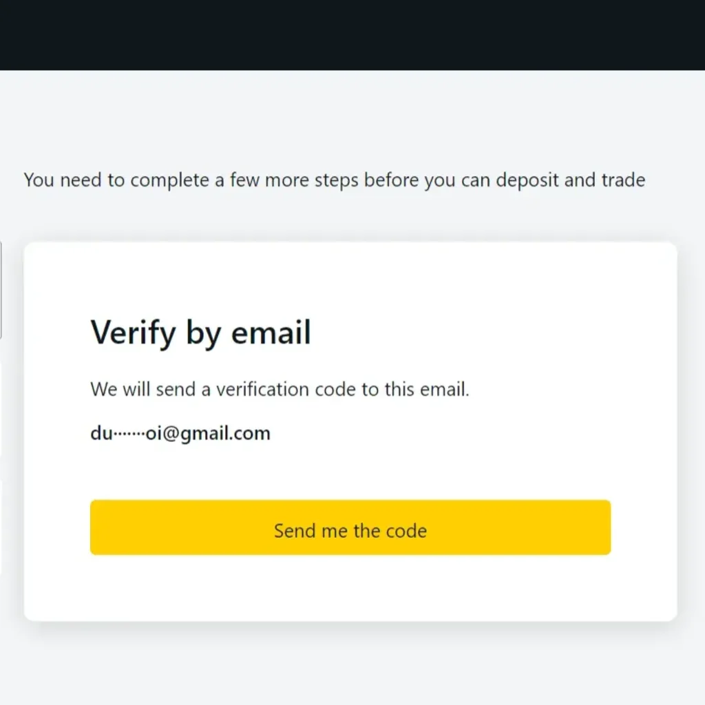 Confirm Email Informationメール情報の確認