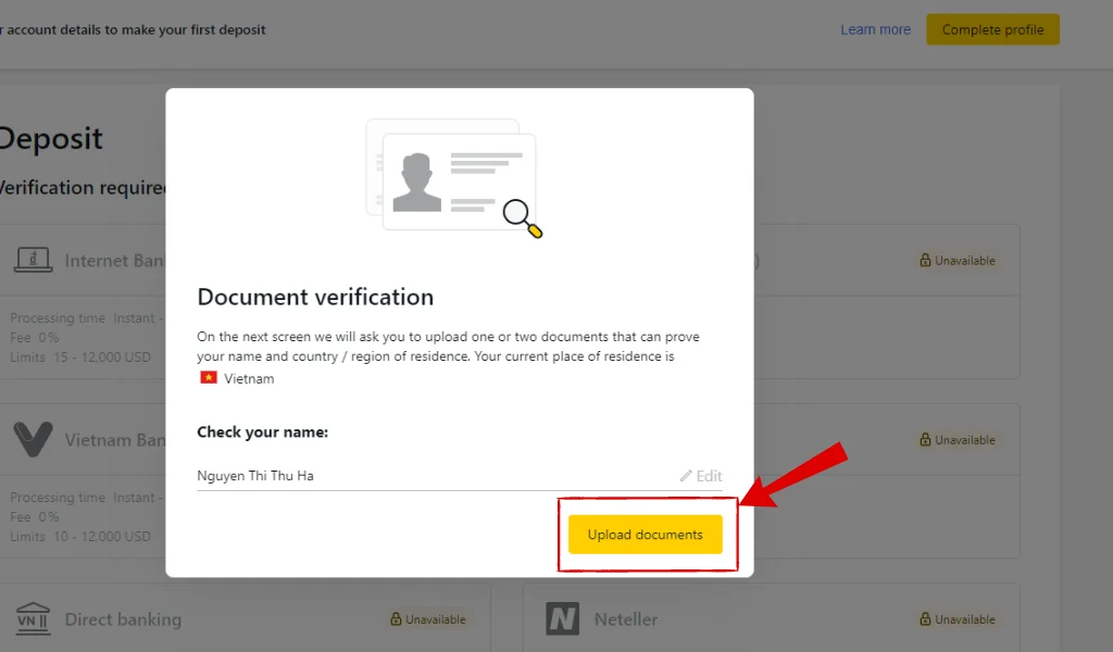 Complete Exness Broker Registration VerificationExnessブローカー登録確認を完了する