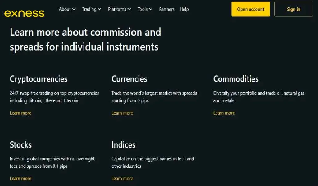 Exness commission fees vary by account type.Exness の手数料は口座の種類によって異なります。