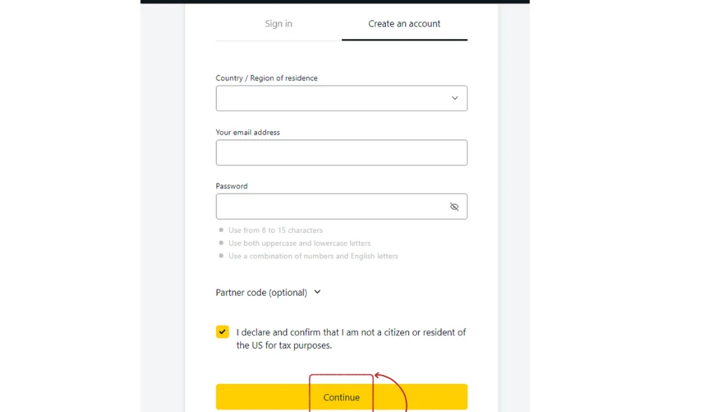 Enter information情報を入力してください