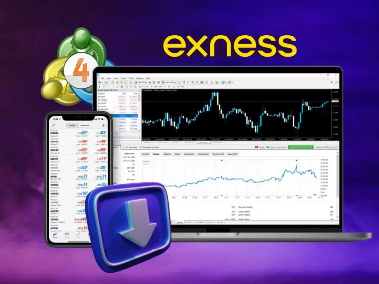 Instructions for Exness MT4 download on computer and mobileパソコンとモバイルでのExness MT4のダウンロード手順