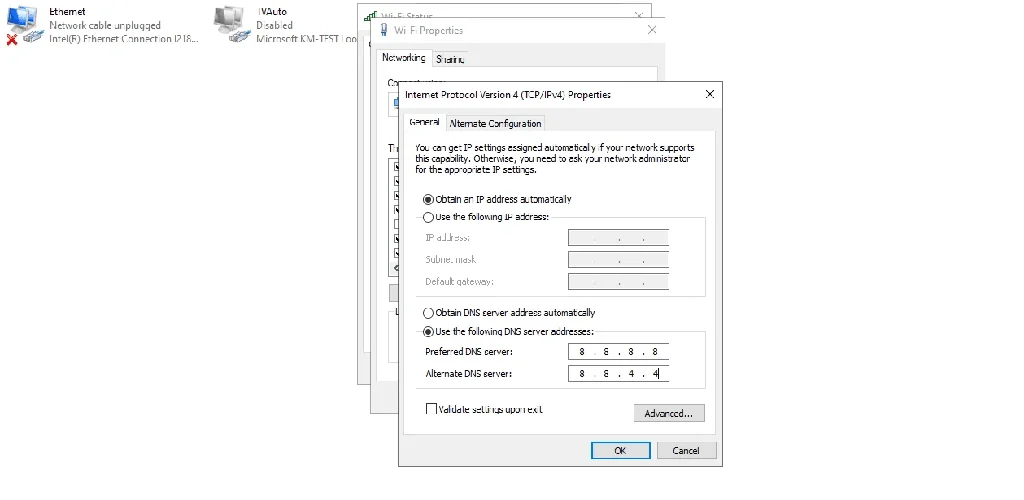 Change the DNS to fix the errorエラーを修正するにはDNSを変更する