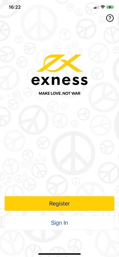 Open the Exness Trade app and log inExness Tradeアプリを開いてログインします