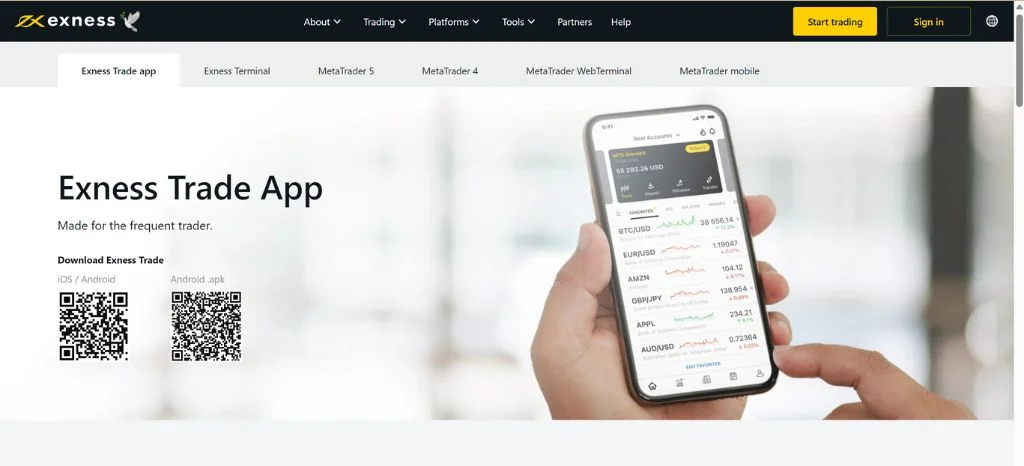 Visit the Exness websiteExnessのウェブサイトをご覧ください