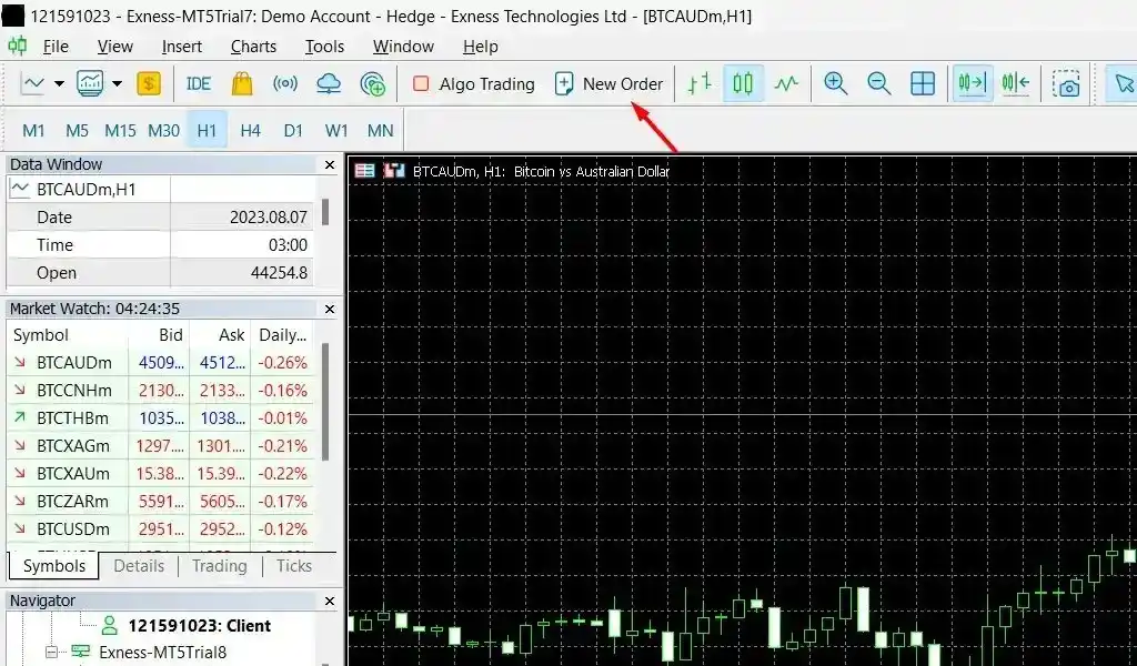 How to place orders directly on MT5 ExnessMT5 Exnessで直接注文する方法