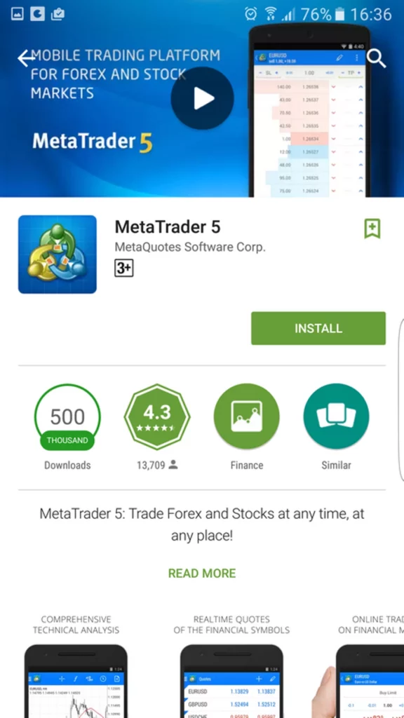 Install the MT5 app on your phoneMT5アプリをスマートフォンにインストールする