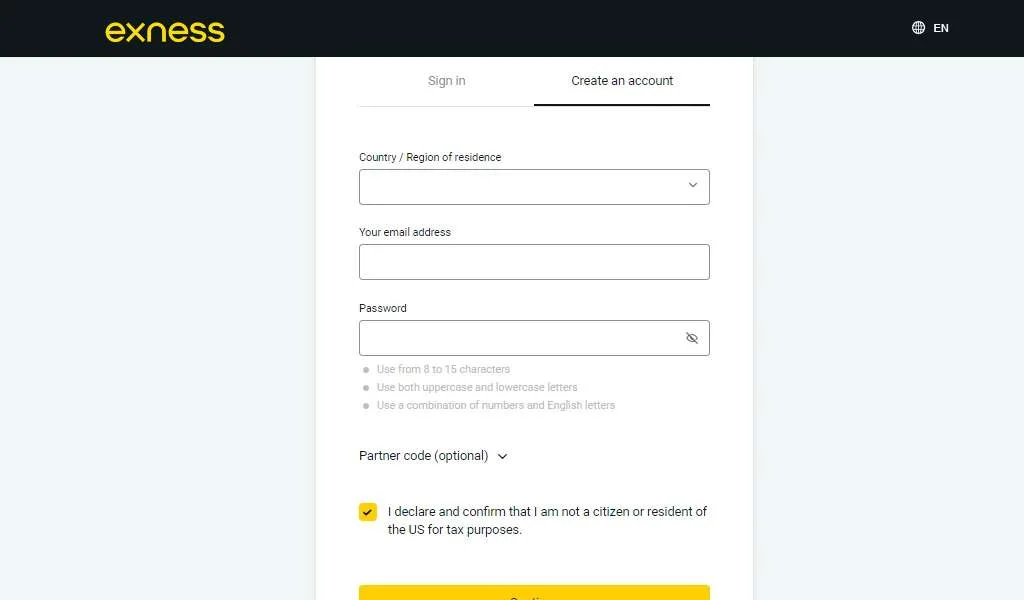Exness Affiliate Program 帐户Exness アフィリエイト プログラム 帐户