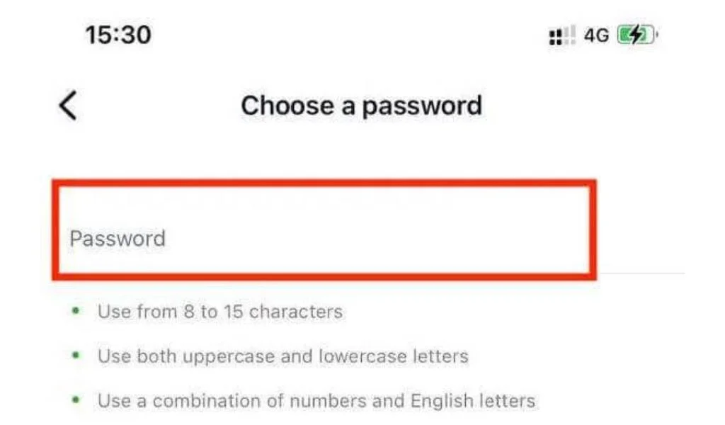 Set passwordパスワードを設定する